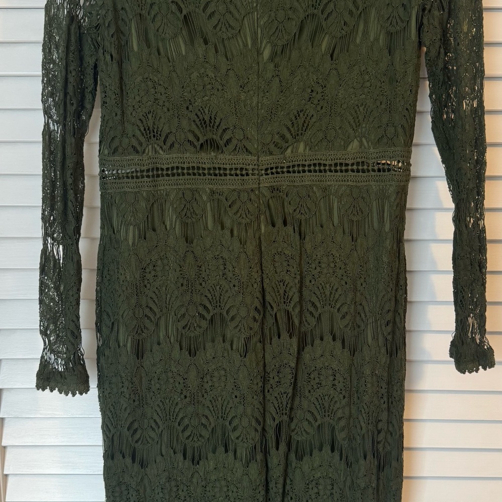 Love By Design Forest Green Lace Dress